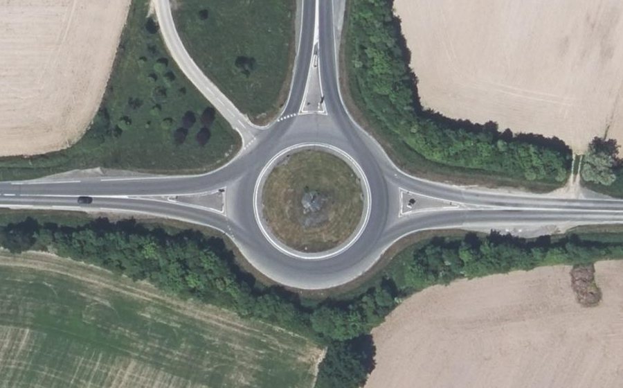 Vue aérienne du Rond-Point de Châteaubriant