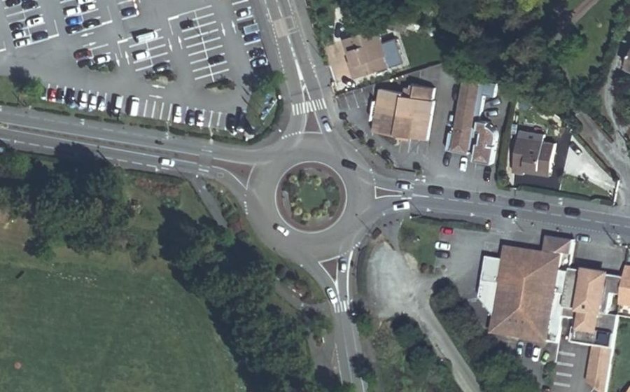 Vue aérienne du Rond-Point de l'Europe
