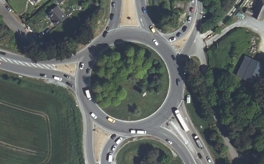 Vue aérienne du Rond-Point de Villeneuve