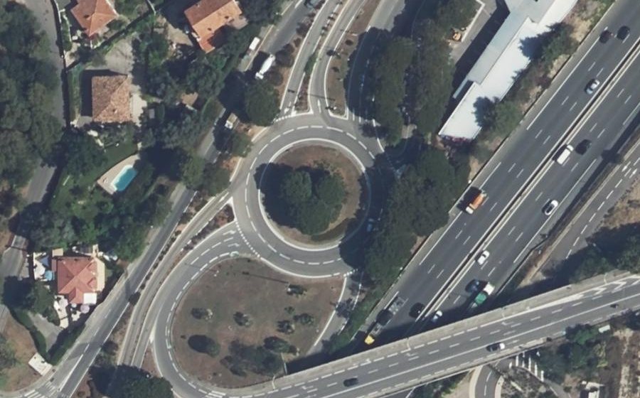 Vue aérienne du Rond-Point de Saint-Veran