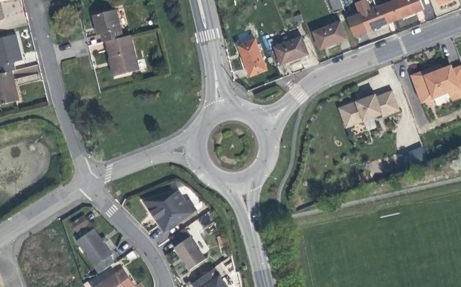 Vue aérienne du Rue Marie Curie