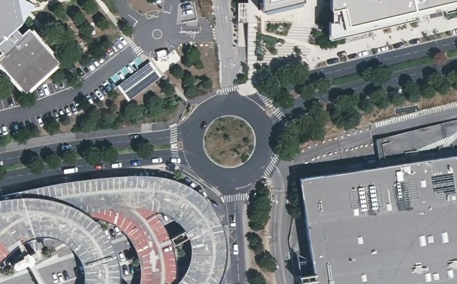 Vue aérienne du Place de Lisbonne