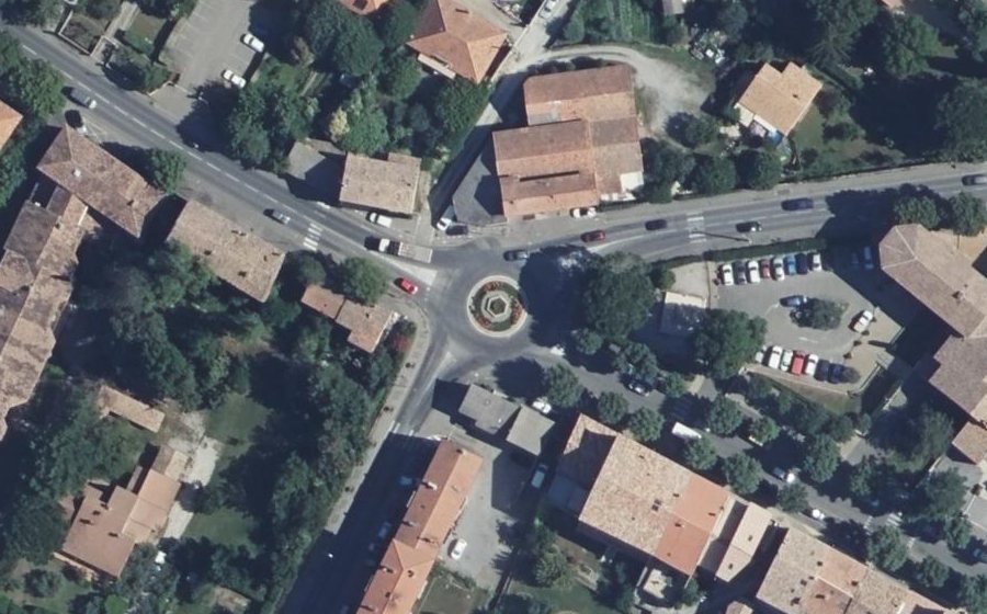 Vue aérienne du Rond-Point du 15ème Corps Guerre 14/18