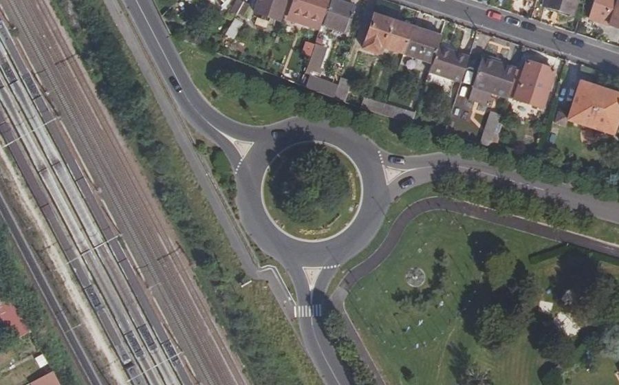 Vue aérienne du Carrefour de l'Europe