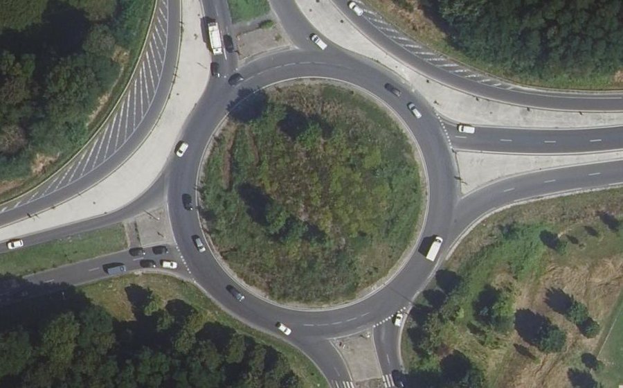 Vue aérienne du Rond-point du Jard