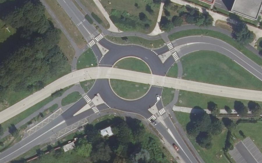 Vue aérienne du Rond-Point du Château de la Barrière