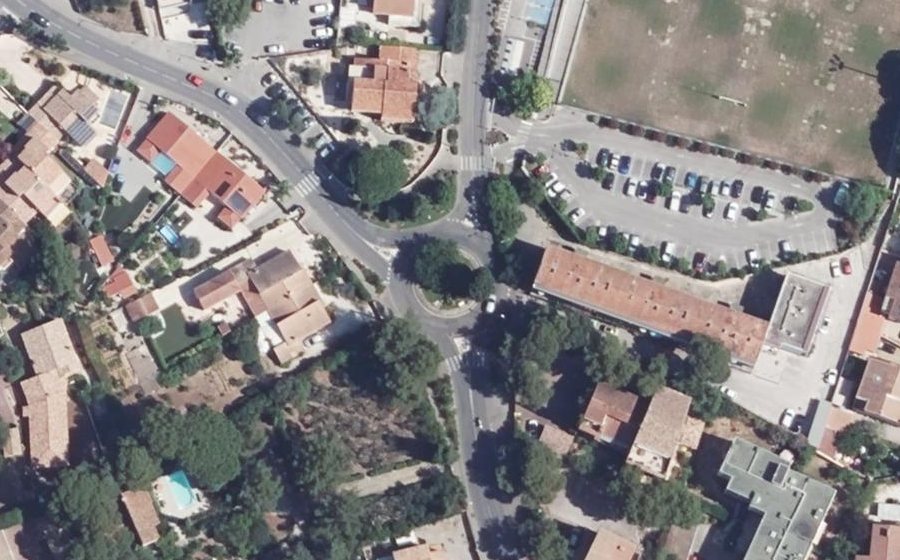 Vue aérienne du Rond-Point des Anciens Combattants d'Indochine