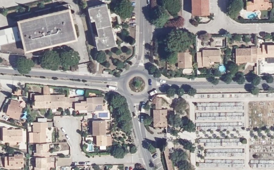 Vue aérienne du Rond-Point Jean Moulin