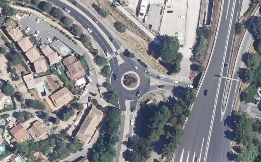 Vue aérienne du Rond-Point du Maréchal Juin