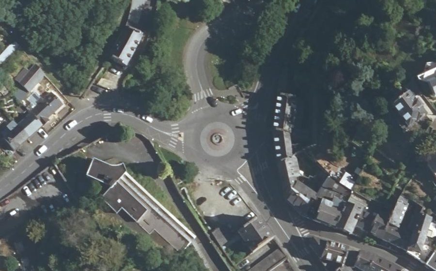Vue aérienne du Rond-Point de la Fontaine