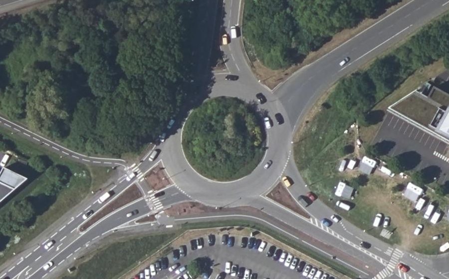 Vue aérienne du Rond-Point du Bois Cesbron
