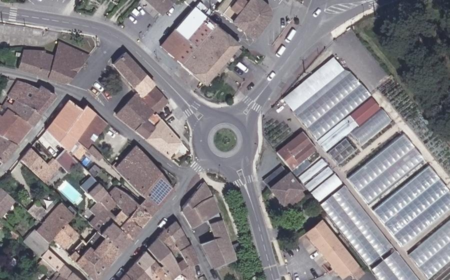 Vue aérienne du Rond-Point Villa Napoléon