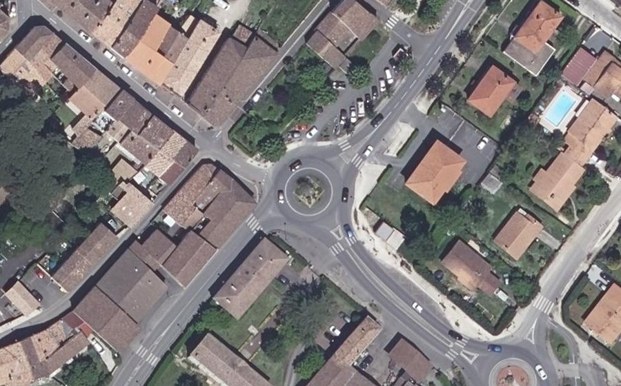 Vue aérienne du Rond-Point de la Gendarmerie