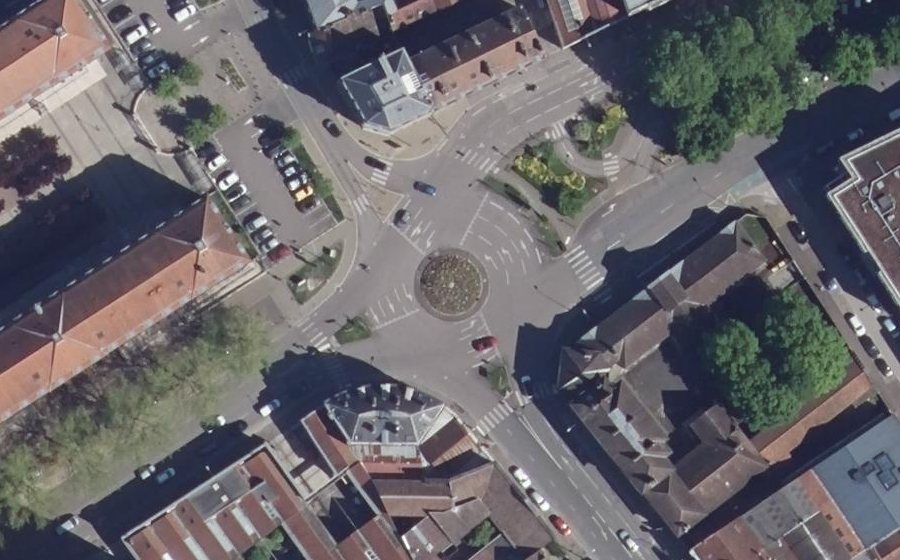 Vue aérienne du Rond-Point François Mitterrand