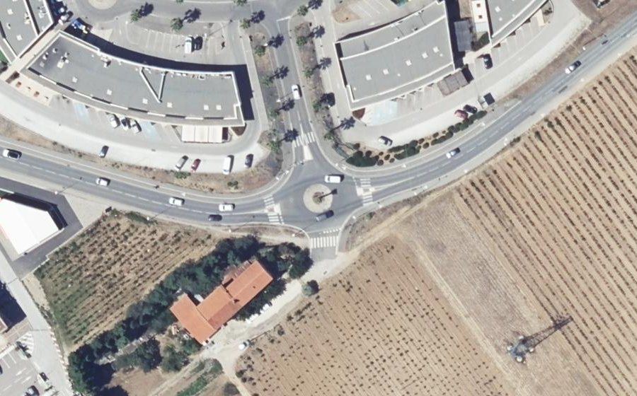 Vue aérienne du Rond-Point de l’Ordre National du Mérite