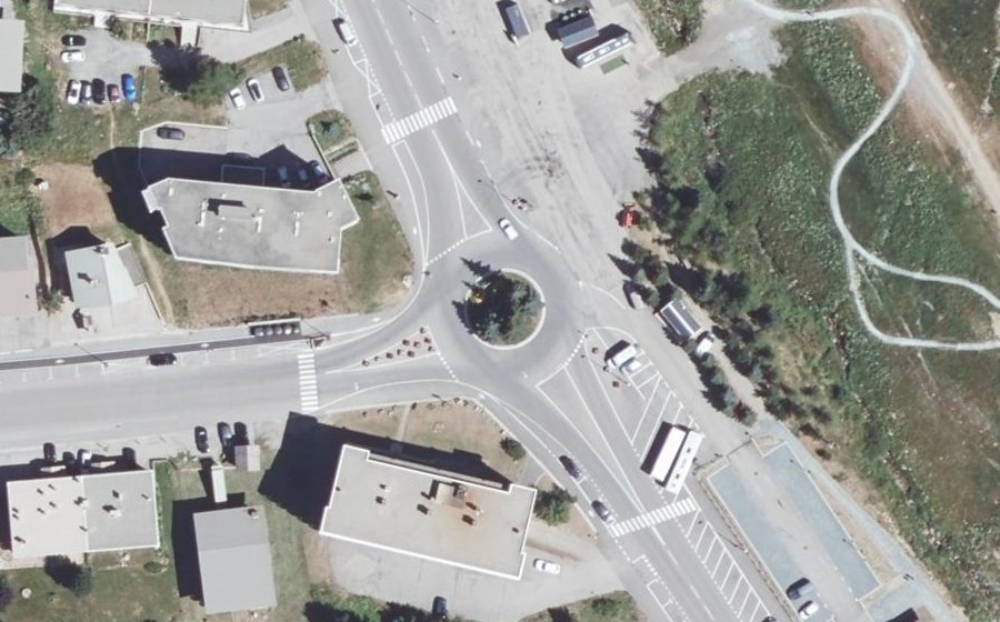 Vue aérienne du Rond-Point du Tour de France