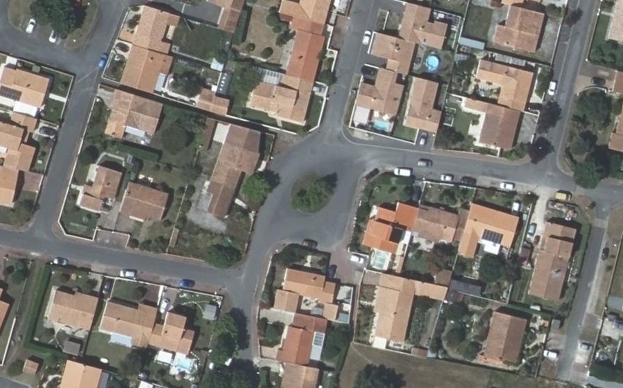 Vue aérienne du Rond-Point des Rosiers