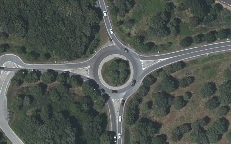 Vue aérienne du Rond-Point Gérard d'Arzac