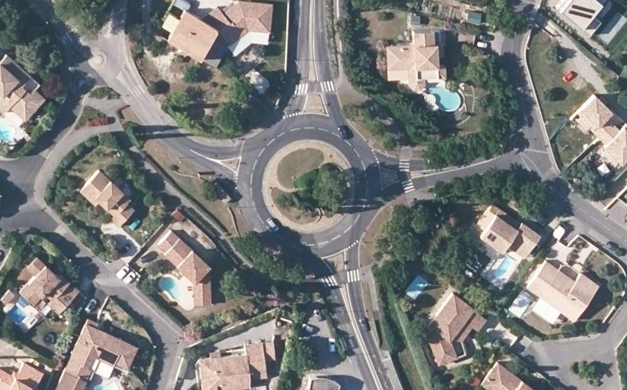 Vue aérienne du Rond-Point des Cévennes