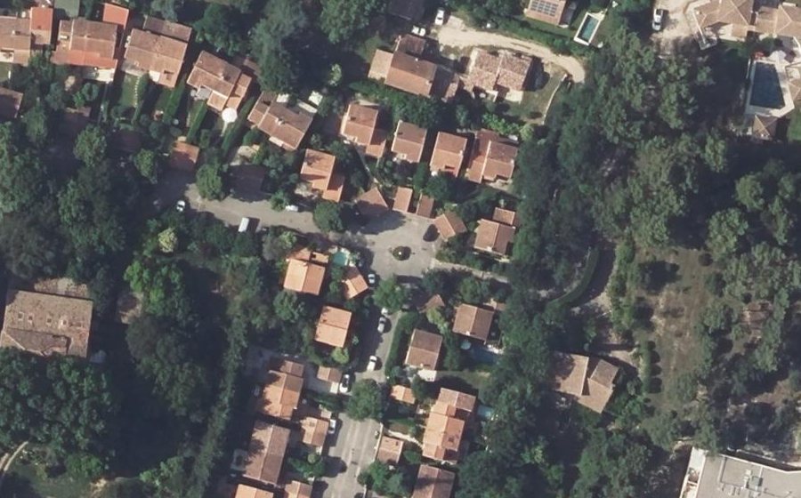 Vue aérienne du Rue de la Libération