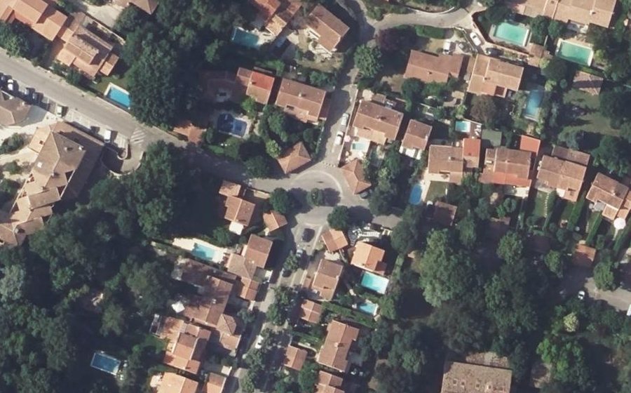 Vue aérienne du Rue de la Libération