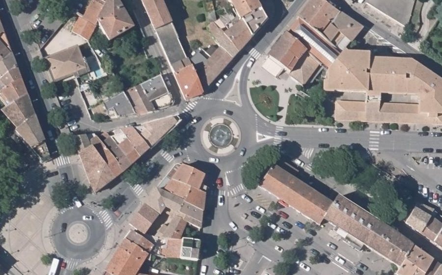 Vue aérienne du Cours de la République