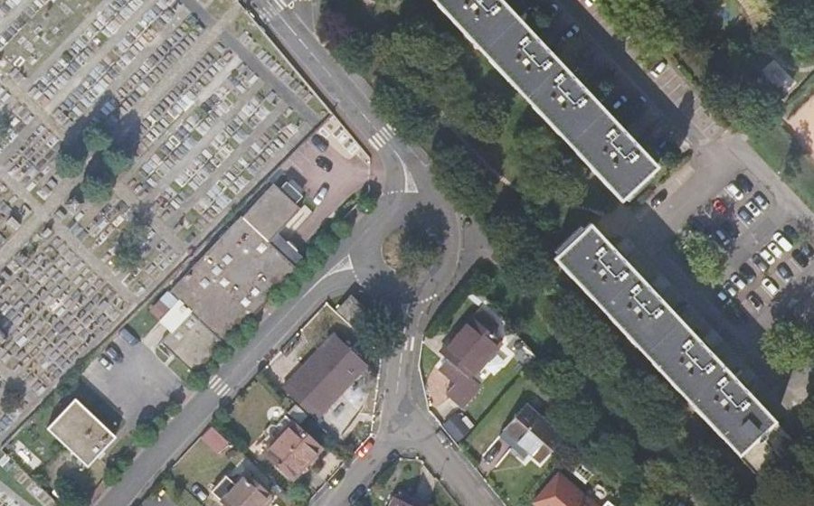 Vue aérienne du Rond-Point Jules Ferry