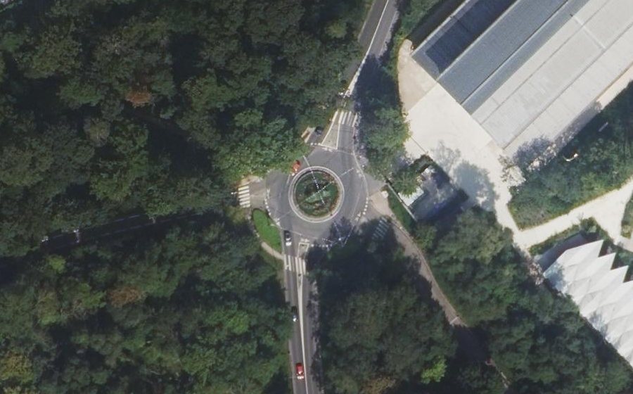 Vue aérienne du Carrefour des Trois Bornes