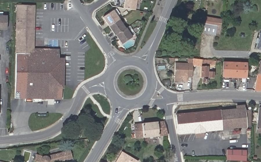 Vue aérienne du Rond-Point les Lauriers