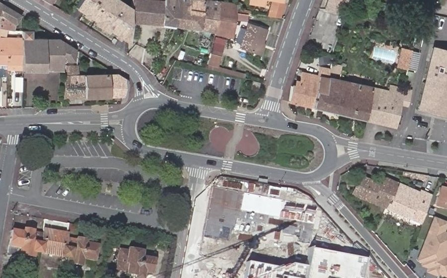 Vue aérienne du Rue des Palus