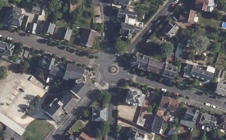 Vue aérienne du Rond-Point de la Liberté