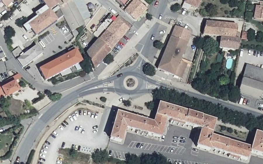 Vue aérienne du Rond-point de Verdun