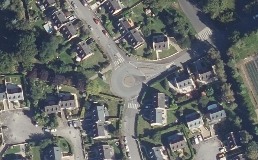 Vue aérienne du Rond-Point Adolphe Paban
