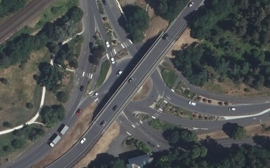 Vue aérienne du Carrefour de l'Alouette