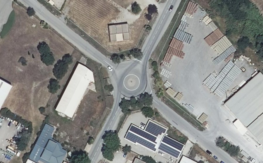 Vue aérienne du Rond-point Jean Perrin