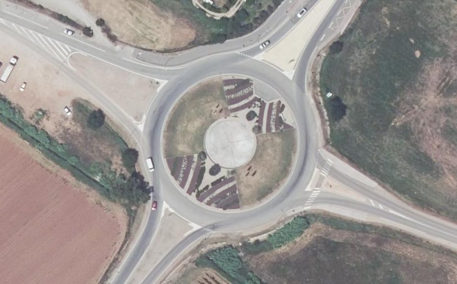 Vue aérienne du Rond-Point de la Fontaine