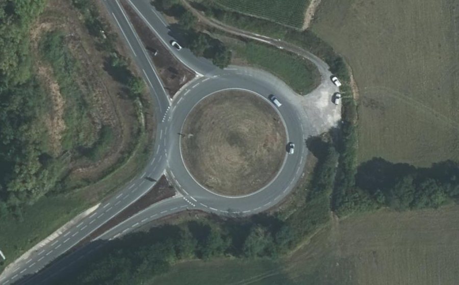 Vue aérienne du Rond-Point de Grand Bel-Air