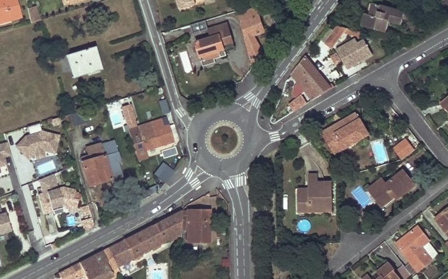 Vue aérienne du Rond-Point Louis Destrem