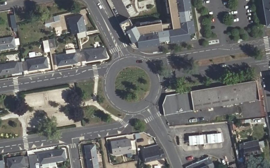 Vue aérienne du Rond-Point de Mülheim