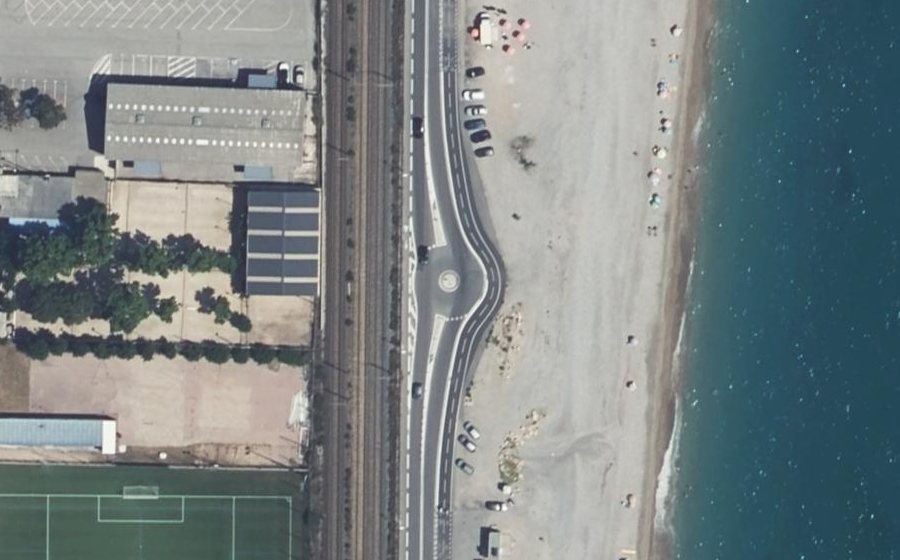 Vue aérienne du Route du Bord de Mer