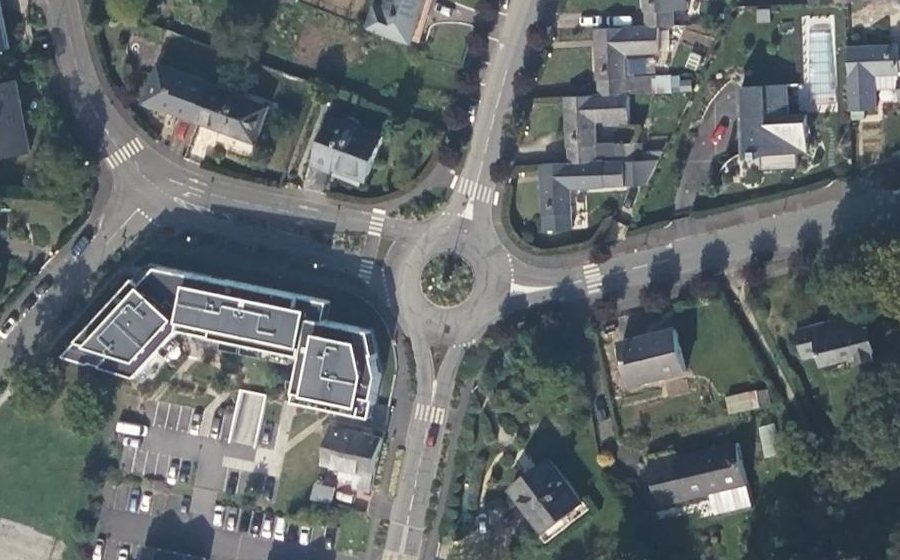 Vue aérienne du Rond-Point de la Petite Marionnais