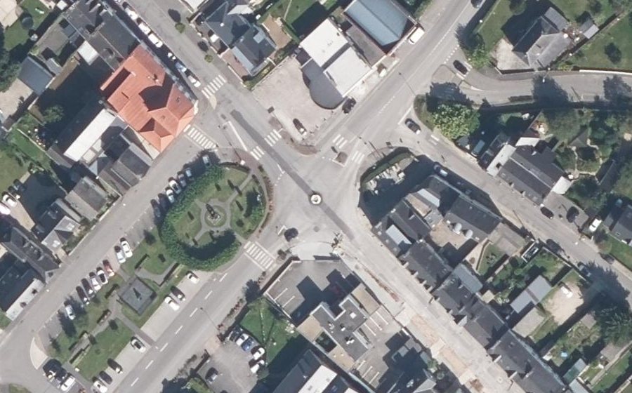 Vue aérienne du Rond-Point de la Gare