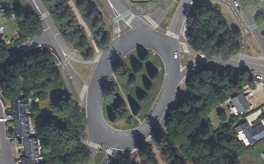 Vue aérienne du Rond-Point Allée des Sapins
