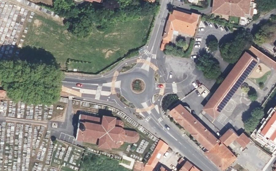 Vue aérienne du Giratoire de Hargous