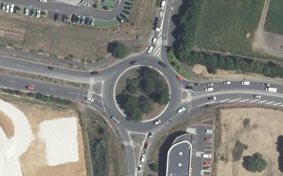 Vue aérienne du Rond-Point de Newark-on-Trent