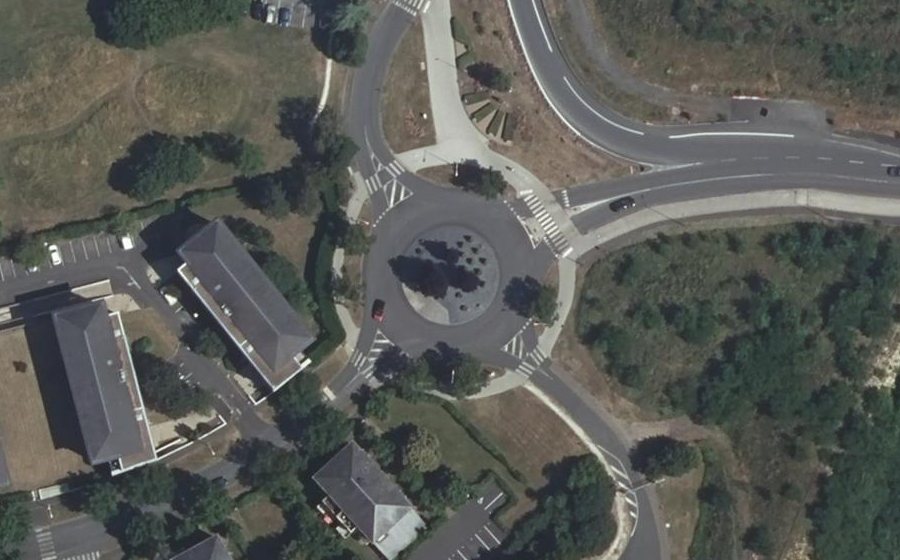 Vue aérienne du Rond-Point du Maréchal Leclerc