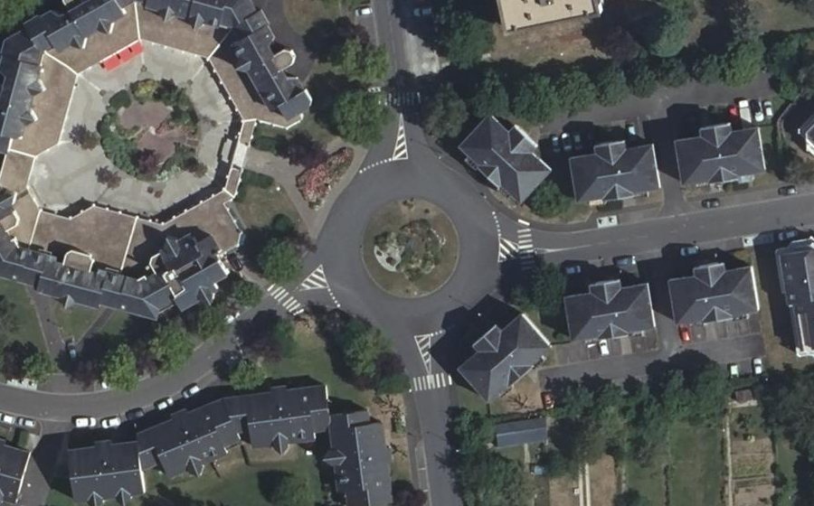 Vue aérienne du Rond-Point du Maréchal Koenig