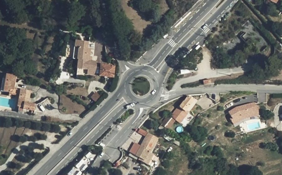 Vue aérienne du Rond-Point Taude