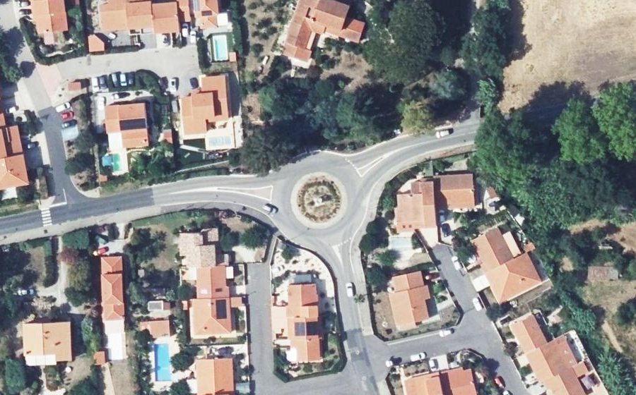 Vue aérienne du Rond-Point des Anciens Combattants et Victimes de Guerre