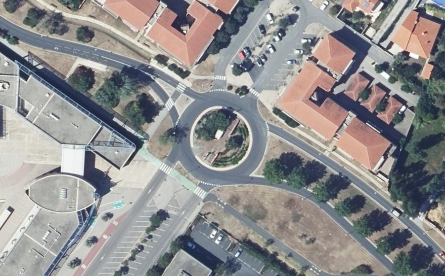 Vue aérienne du Rond-Point de Borges Blanques